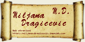 Miljana Dragičević vizit kartica
